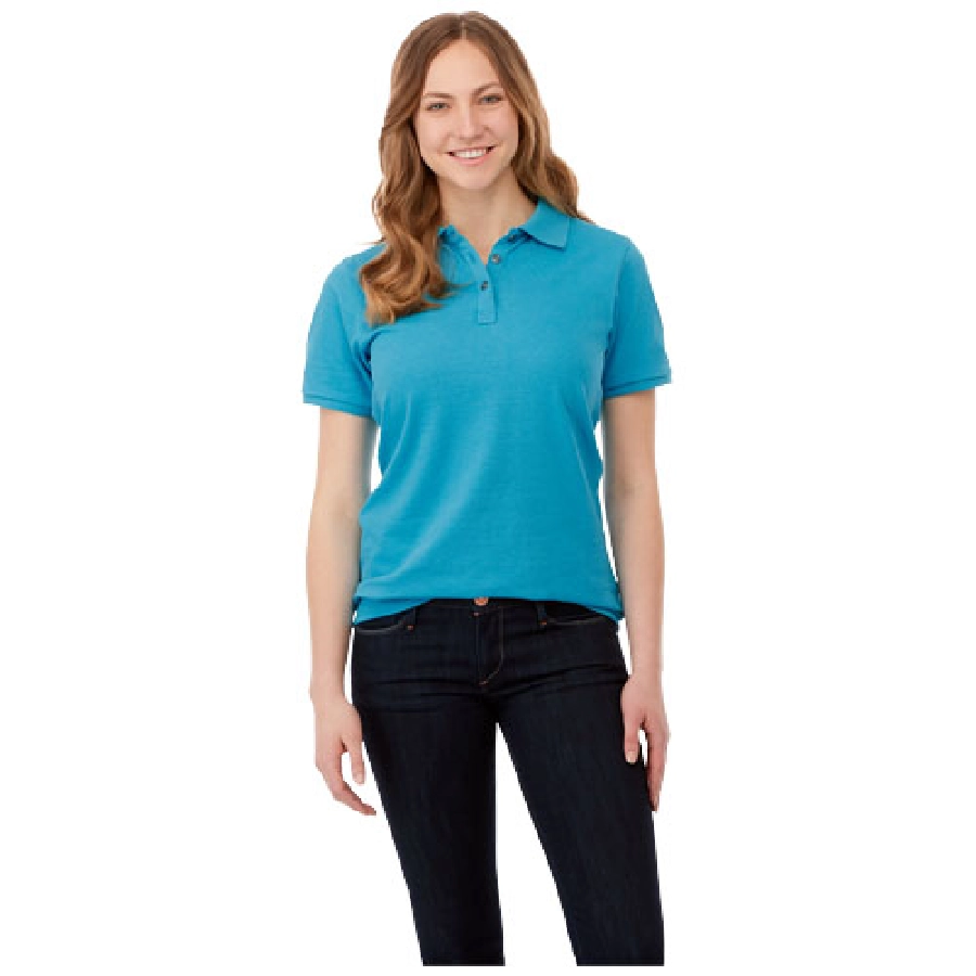 Beryl short sleeve womens organic recycled polo PFC-37503494 granatowy