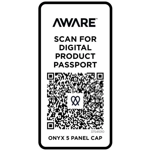 Onyx 5-panelowa czapka Aware™ z daszkiem z recyklingu PFC-37541010