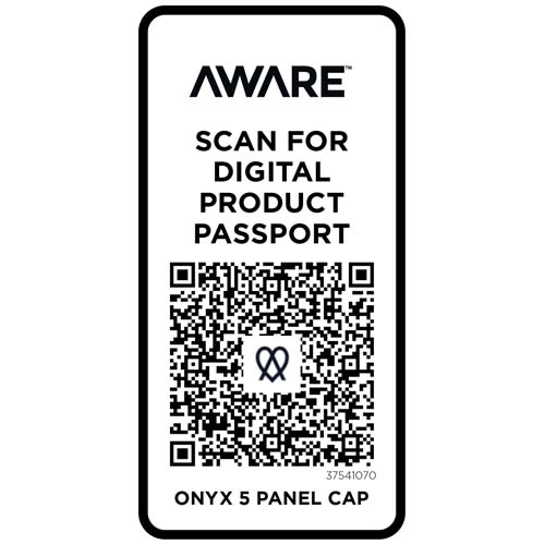 Onyx 5-panelowa czapka Aware™ z daszkiem z recyklingu PFC-37541070