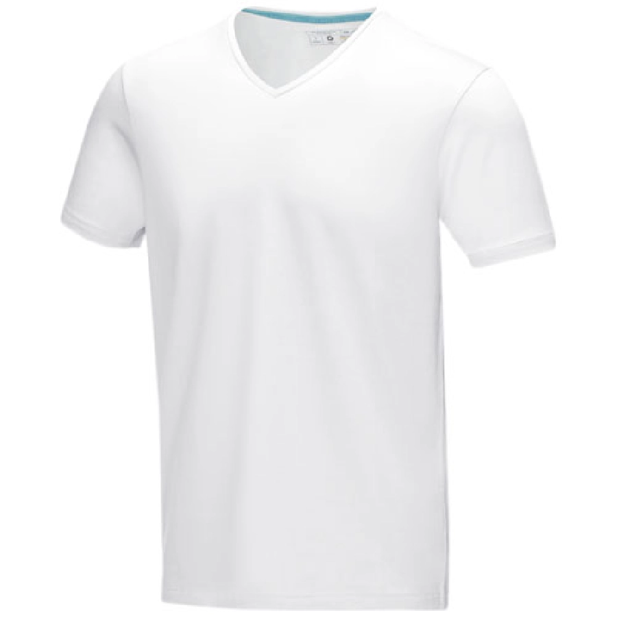 Męski T-shirt organiczny Kawartha z krótkim rękawem PFC-38016011 biały