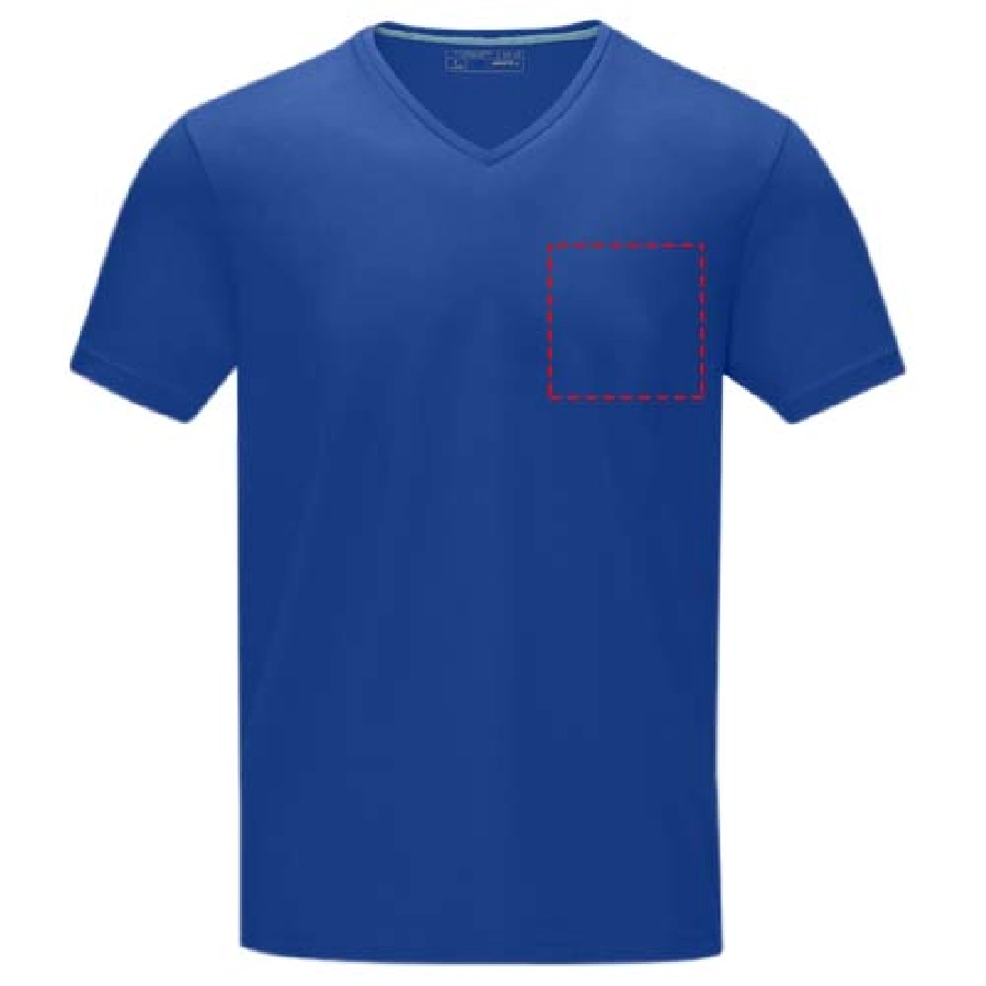 Męski T-shirt organiczny Kawartha z krótkim rękawem PFC-38016441 niebieski