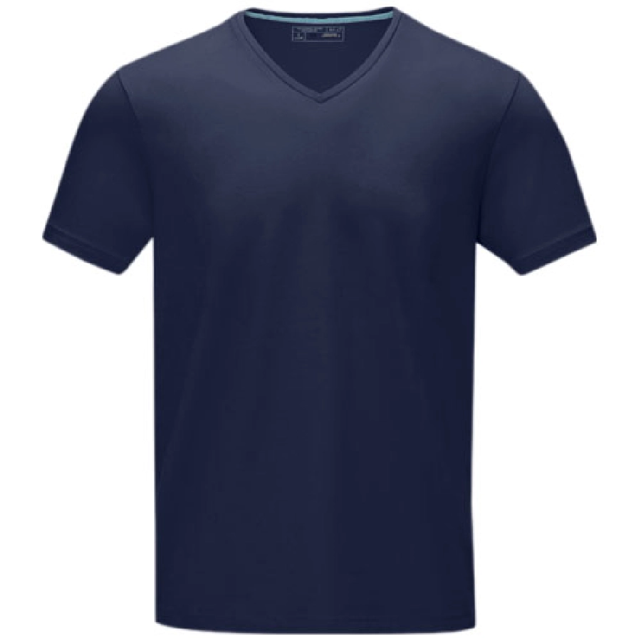 Męski T-shirt organiczny Kawartha z krótkim rękawem PFC-38016491 granatowy