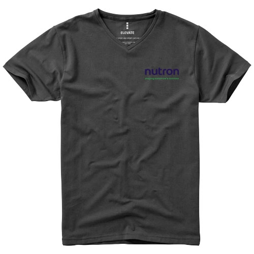 Męski T-shirt organiczny Kawartha z krótkim rękawem PFC-38016951 szary