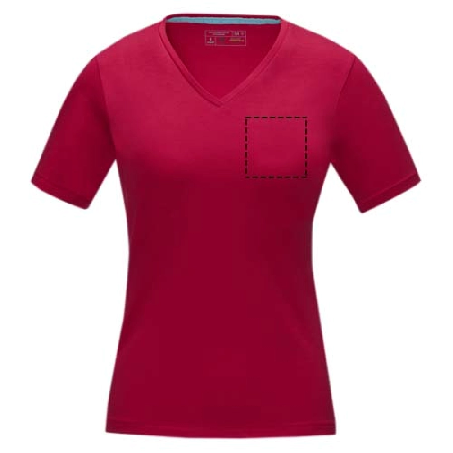 Damski T-shirt organiczny Kawartha z krótkim rękawem PFC-38017252 czerwony