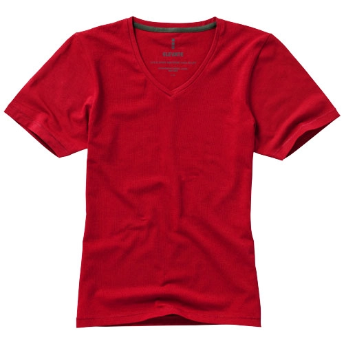 Damski T-shirt organiczny Kawartha z krótkim rękawem PFC-38017255 czerwony