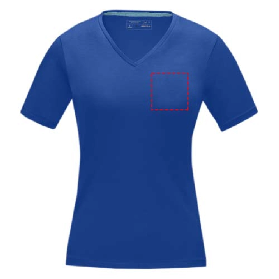 Damski T-shirt organiczny Kawartha z krótkim rękawem PFC-38017445 niebieski
