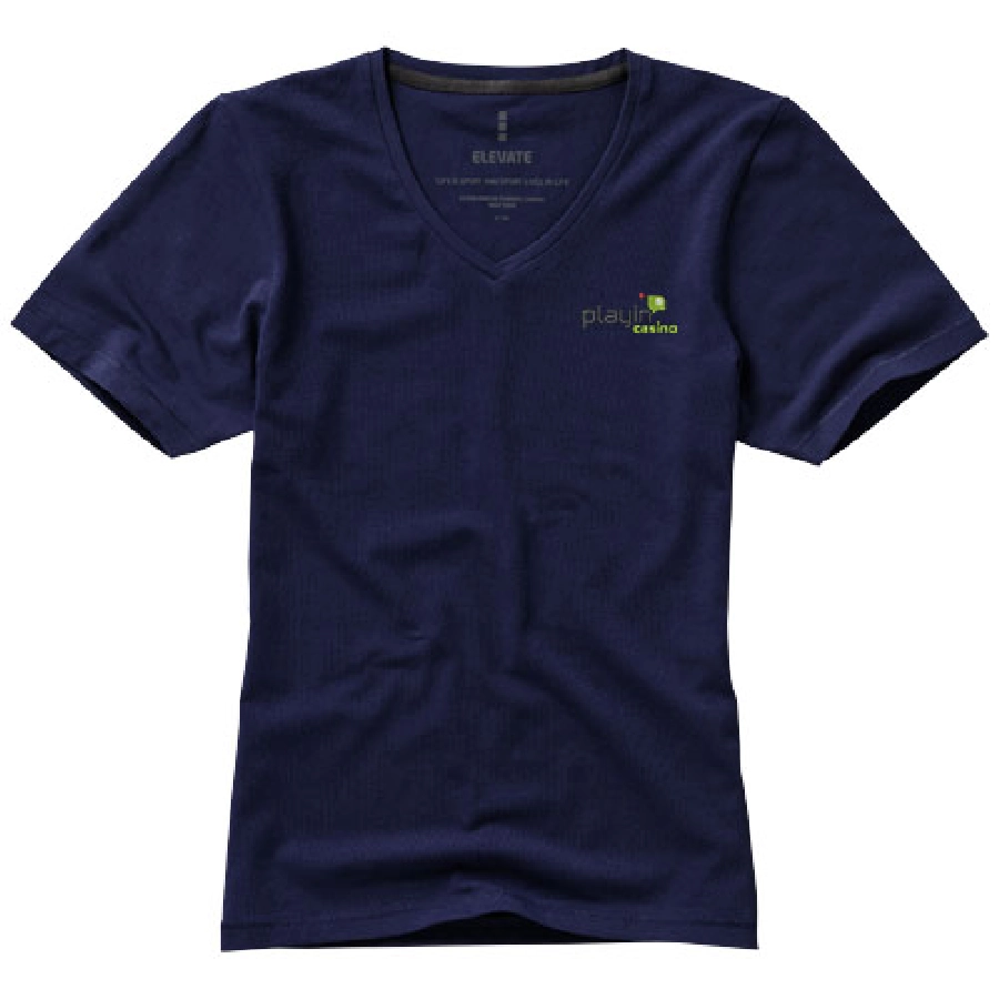 Damski T-shirt organiczny Kawartha z krótkim rękawem PFC-38017490 granatowy
