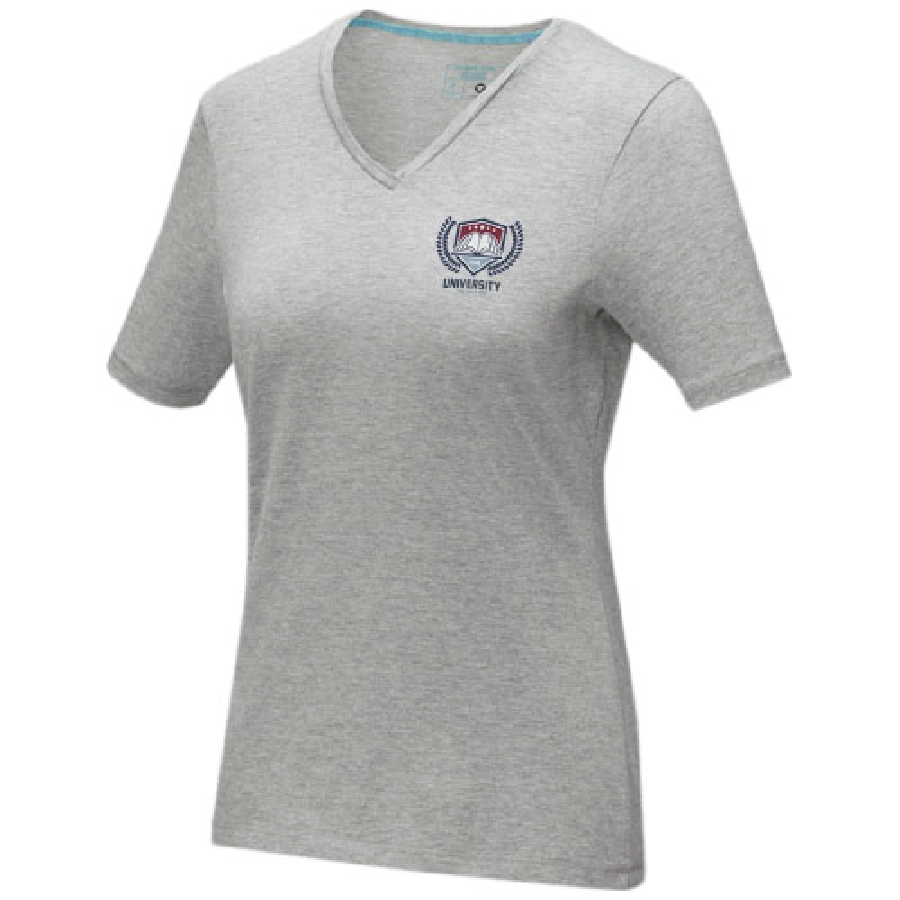Damski T-shirt organiczny Kawartha z krótkim rękawem PFC-38017961 szary