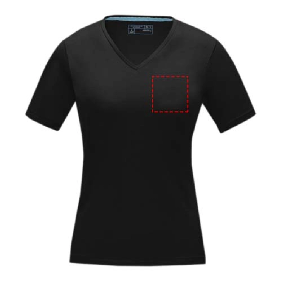Damski T-shirt organiczny Kawartha z krótkim rękawem PFC-38017993 czarny