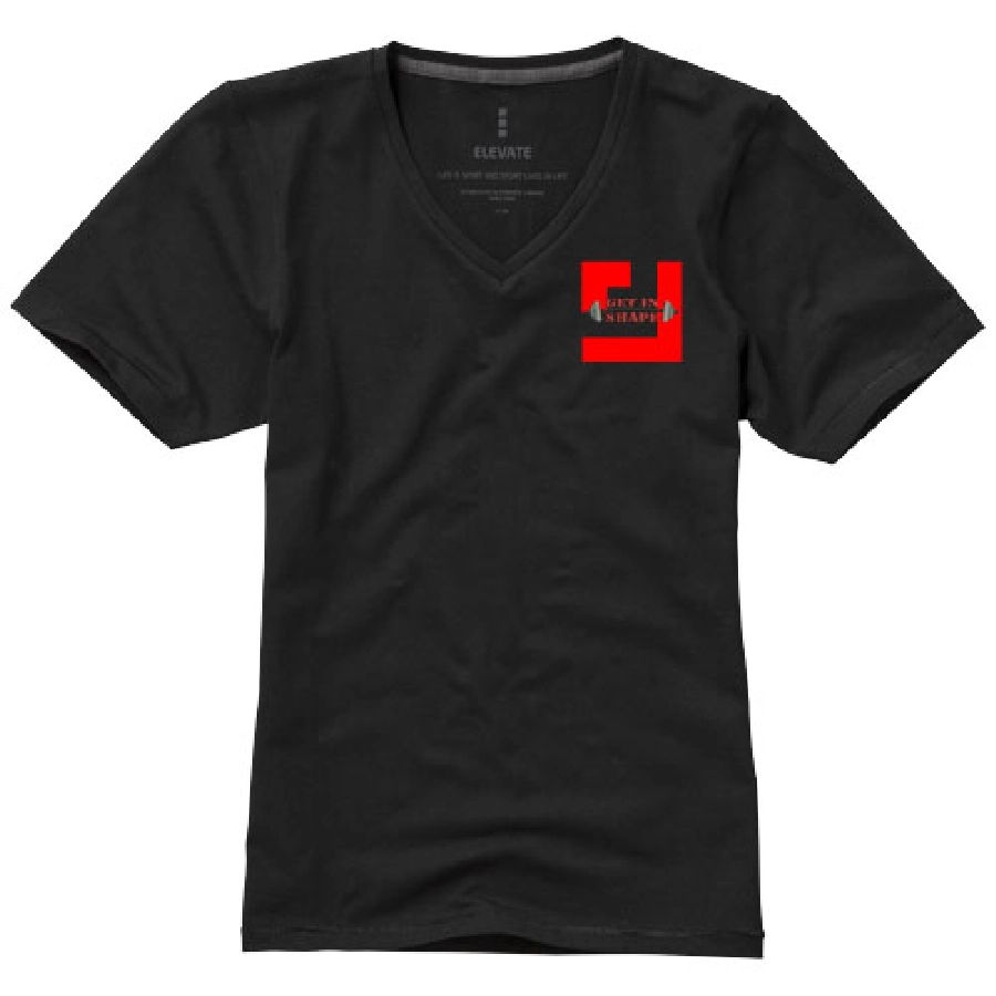 Damski T-shirt organiczny Kawartha z krótkim rękawem PFC-38017994 czarny