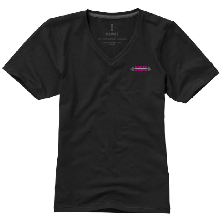 Damski T-shirt organiczny Kawartha z krótkim rękawem PFC-38017990 czarny