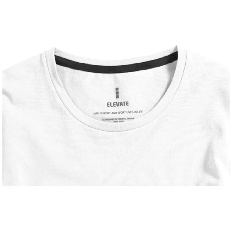 Męski T-shirt organiczny Ponoka z długim rękawem PFC-38018014 biały
