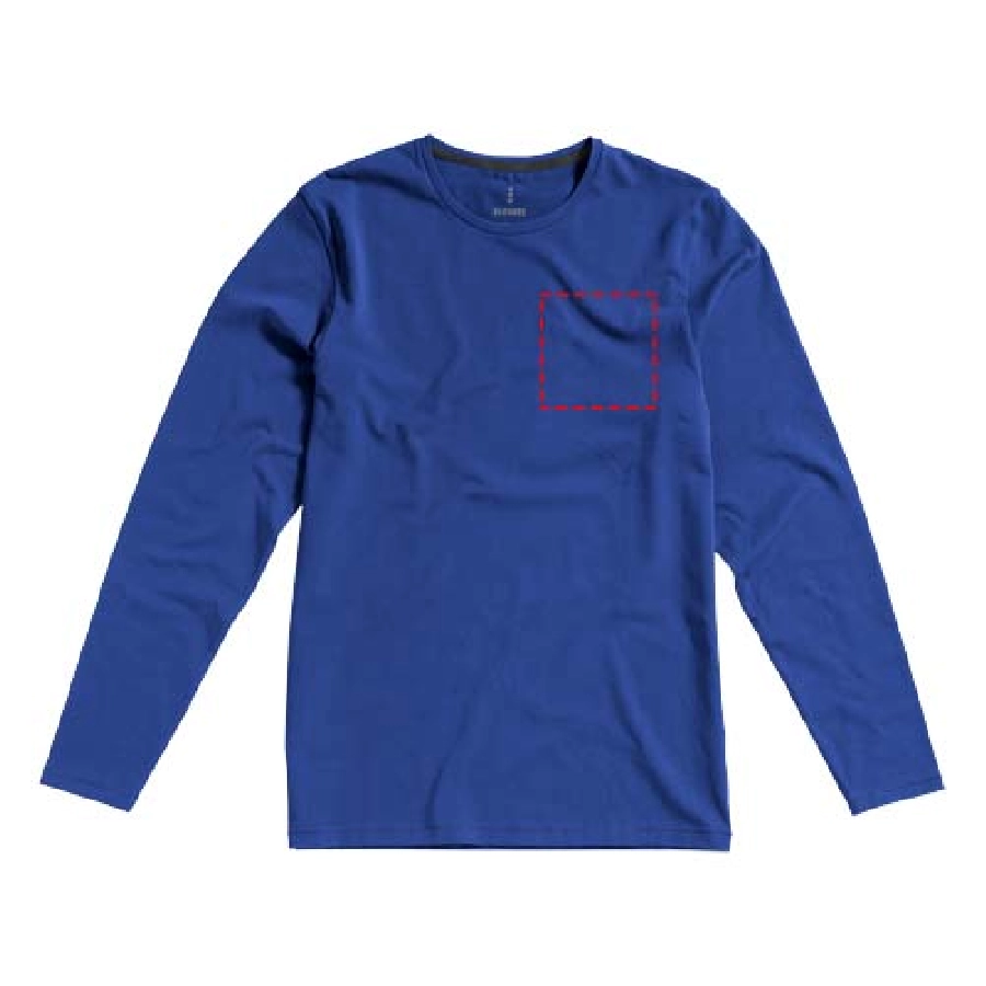 Męski T-shirt organiczny Ponoka z długim rękawem PFC-38018443 niebieski