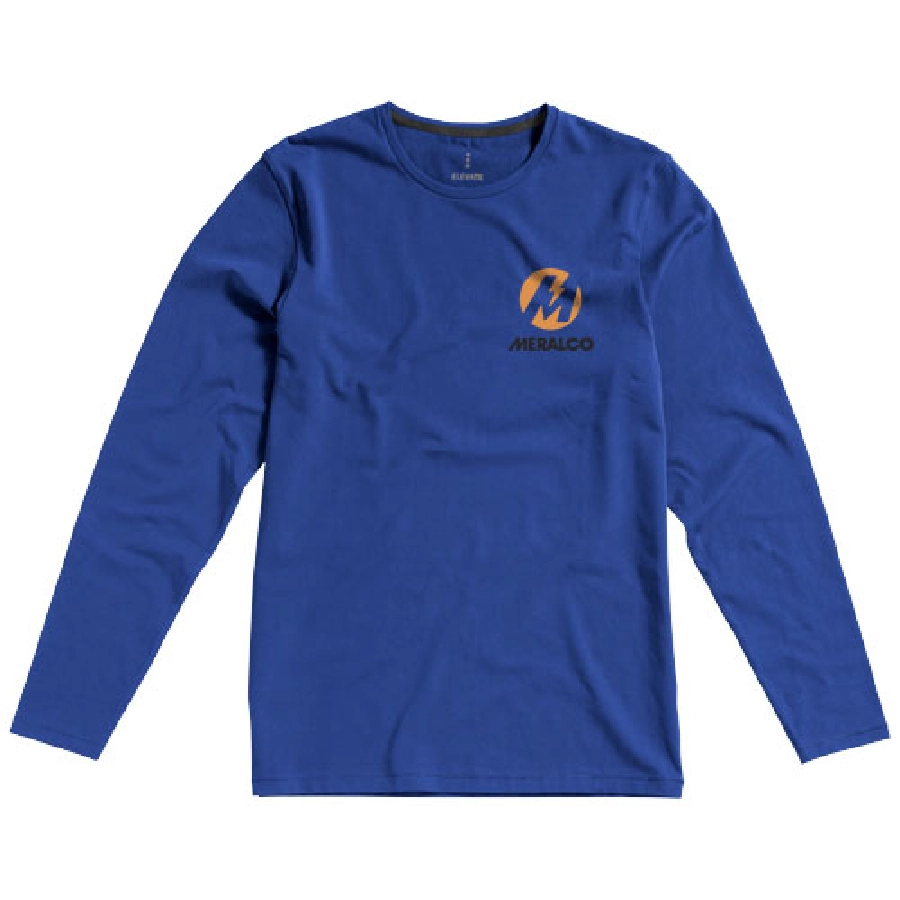 Męski T-shirt organiczny Ponoka z długim rękawem PFC-38018446 niebieski