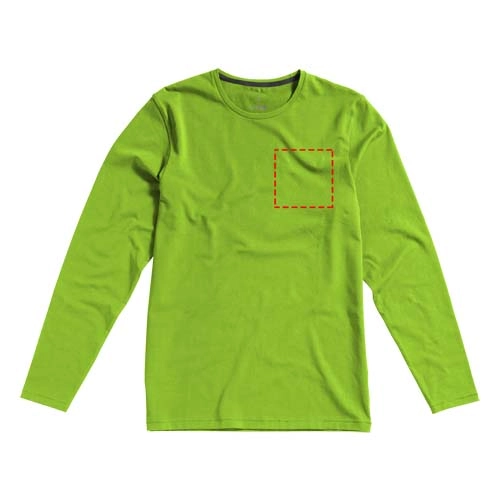 Męski T-shirt organiczny Ponoka z długim rękawem PFC-38018681 zielony