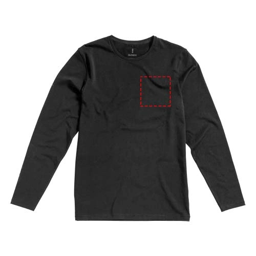 Męski T-shirt organiczny Ponoka z długim rękawem PFC-38018950 szary