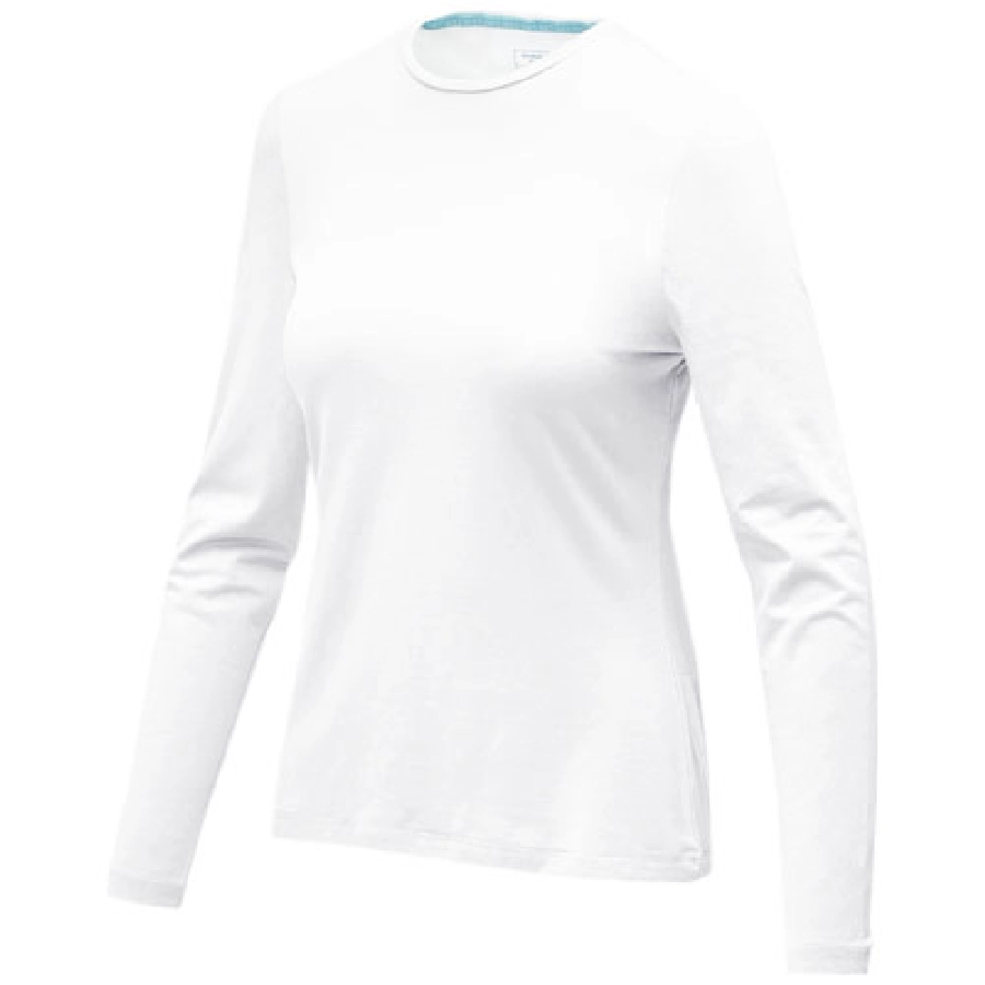 Damski T-shirt organiczny Ponoka z długim rękawem PFC-38019012 biały