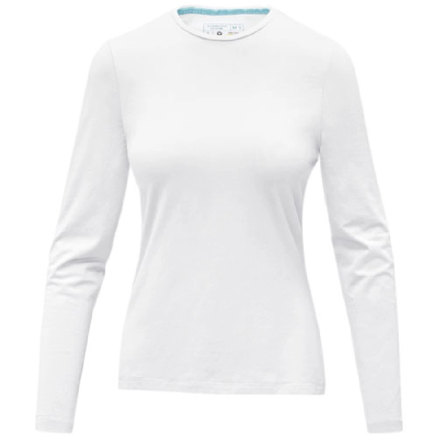 Damski T-shirt organiczny Ponoka z długim rękawem PFC-38019013 biały