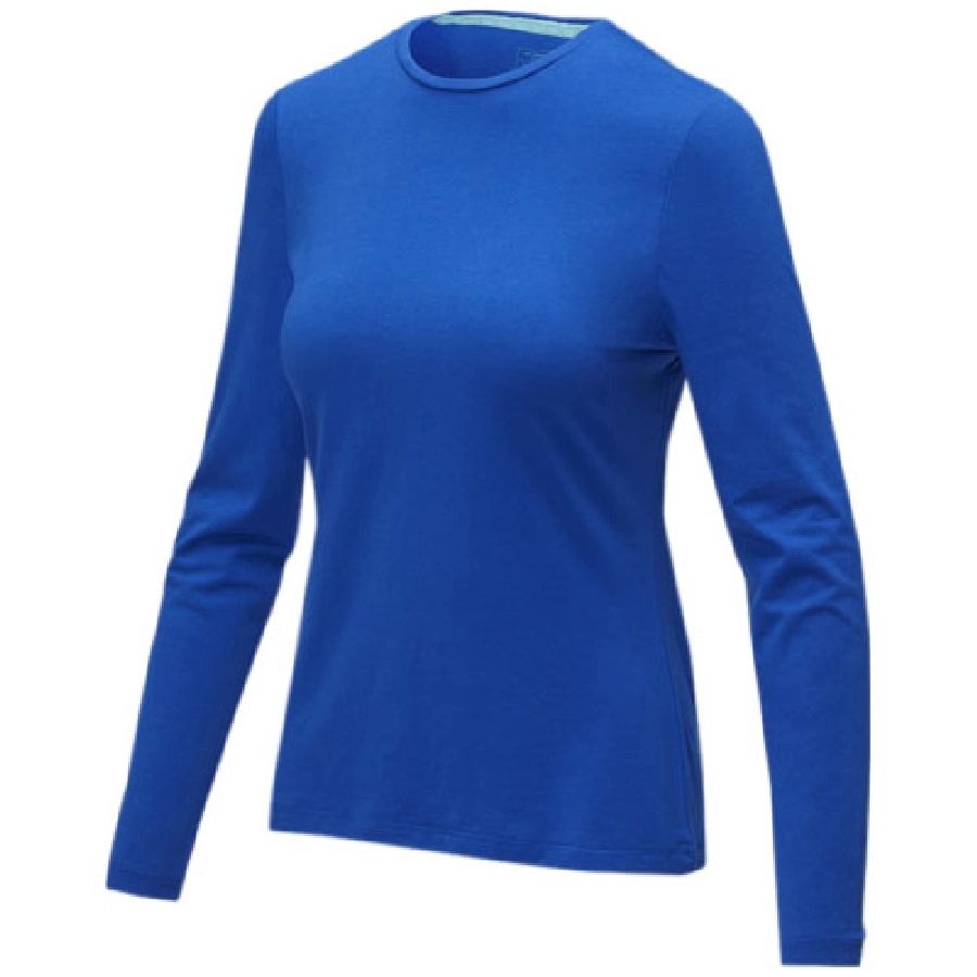 Damski T-shirt organiczny Ponoka z długim rękawem PFC-38019442 niebieski