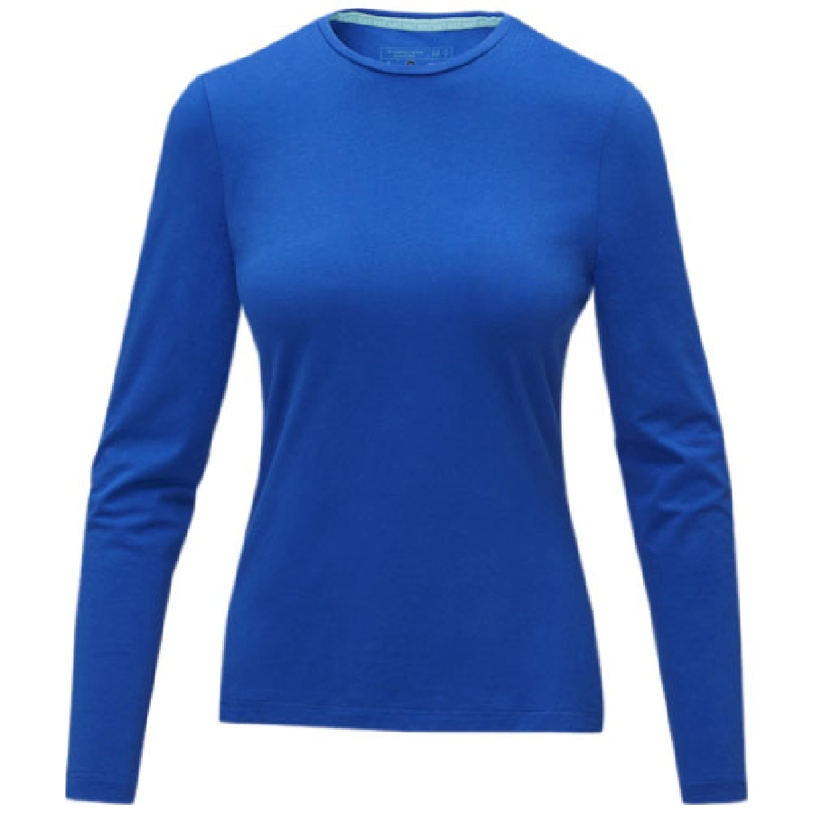 Damski T-shirt organiczny Ponoka z długim rękawem PFC-38019442 niebieski