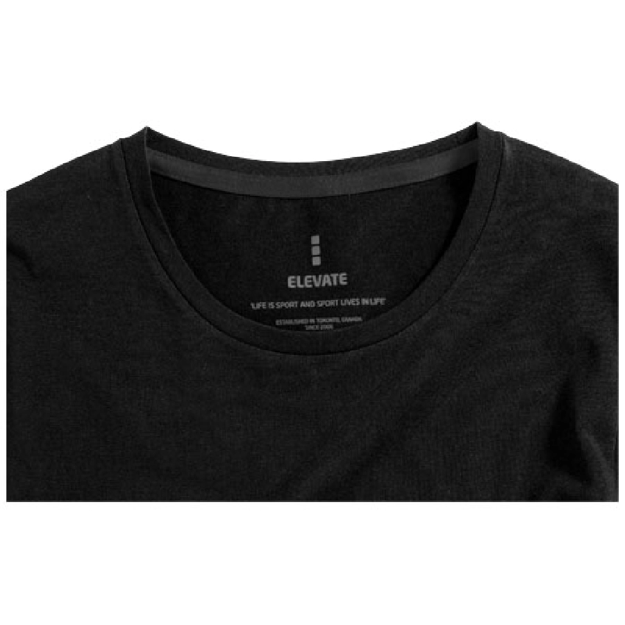 Damski T-shirt organiczny Ponoka z długim rękawem PFC-38019994 czarny