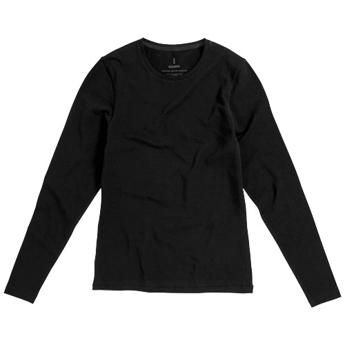 Damski T-shirt organiczny Ponoka z długim rękawem PFC-38019995 czarny