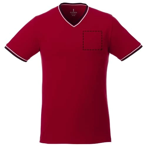 Męski t-shirt pique Elbert PFC-38026252 czerwony