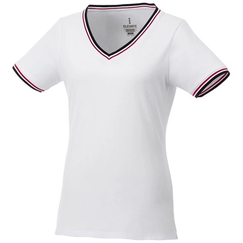 Damski t-shirt pique Elbert PFC-38027010 biały