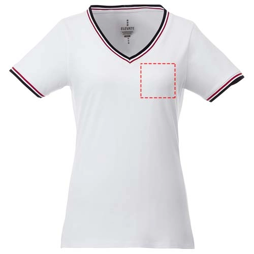 Damski t-shirt pique Elbert PFC-38027013 biały