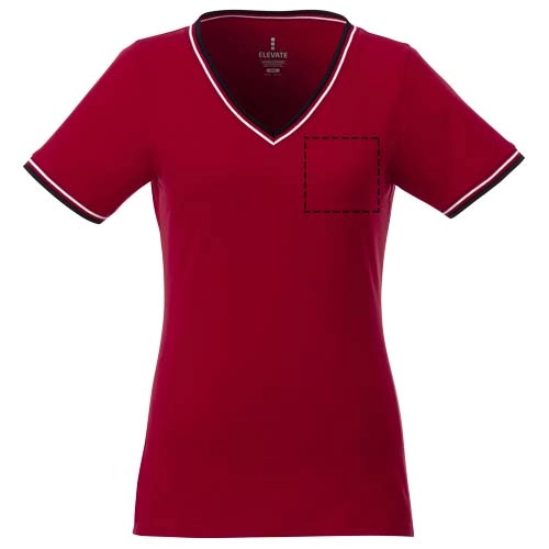 Damski t-shirt pique Elbert PFC-38027255 czerwony