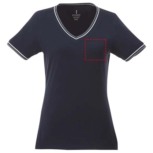 Damski t-shirt pique Elbert PFC-38027491 granatowy