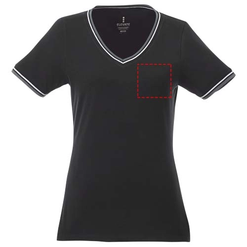 Damski t-shirt pique Elbert PFC-38027992 czarny
