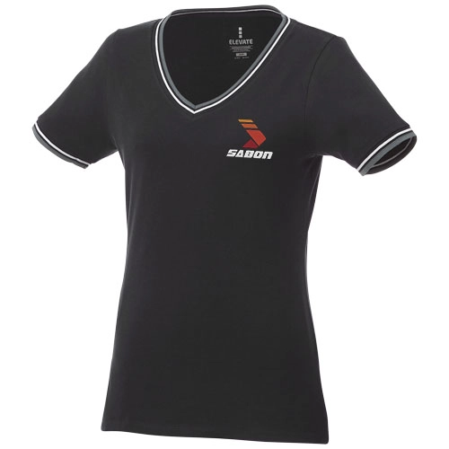 Damski t-shirt pique Elbert PFC-38027990 czarny