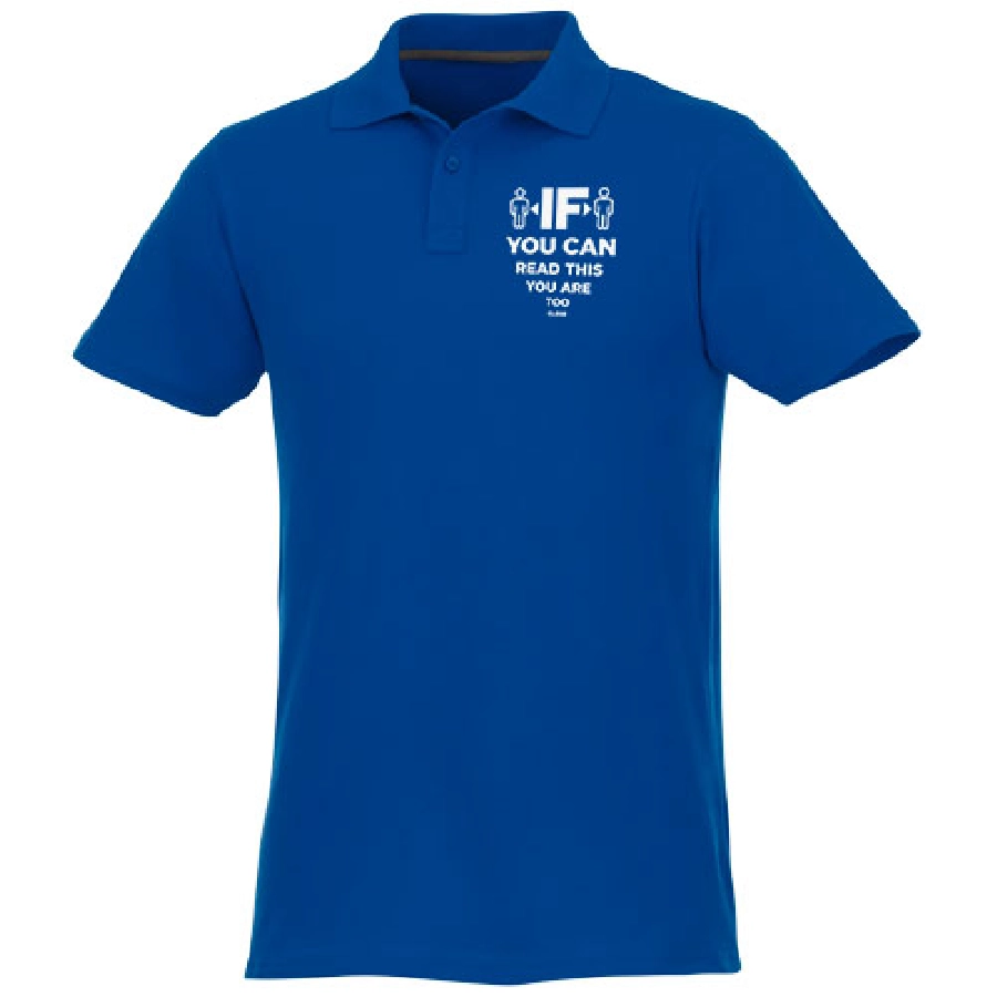 Helios koszulka męska polo z krótkim rękawem PFC-38106446 niebieski