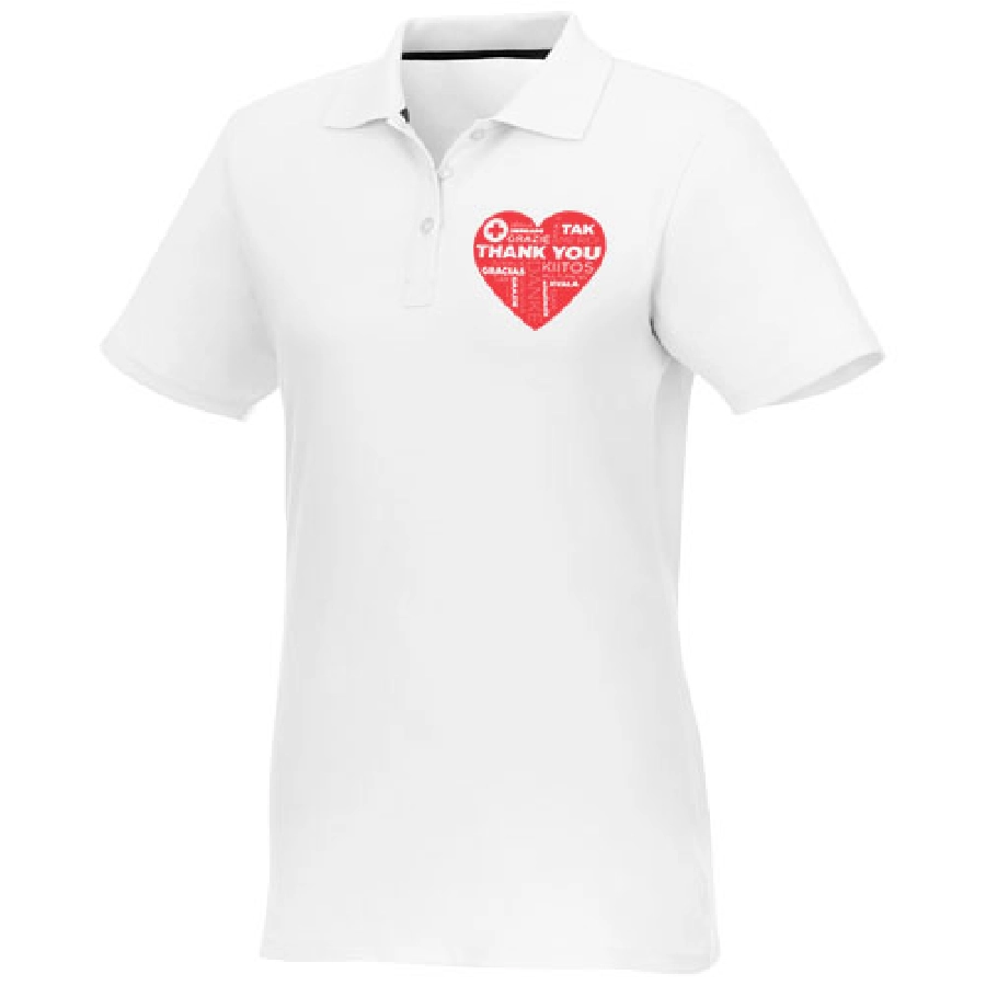 Helios koszulka damska polo z krótkim rękawem PFC-38107016 biały