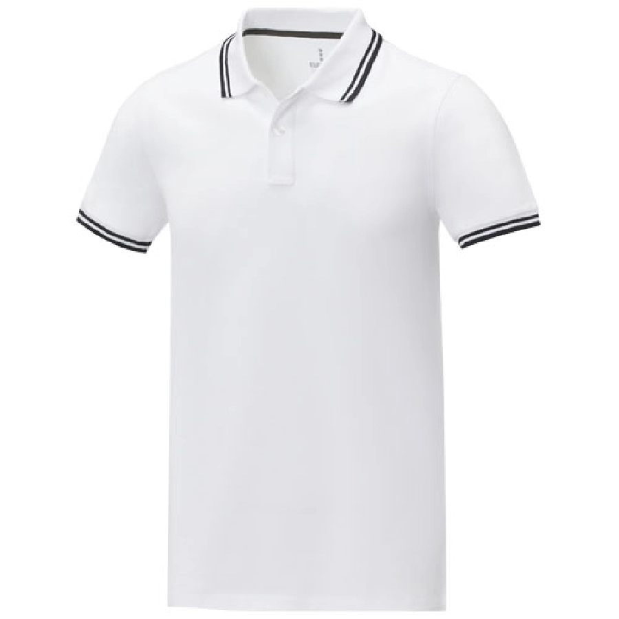 Męska koszulka polo Amarago z kontrastowymi paskami i krótkim rękawem PFC-38108012