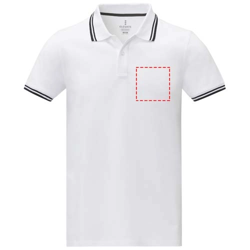 Męska koszulka polo Amarago z kontrastowymi paskami i krótkim rękawem PFC-38108016