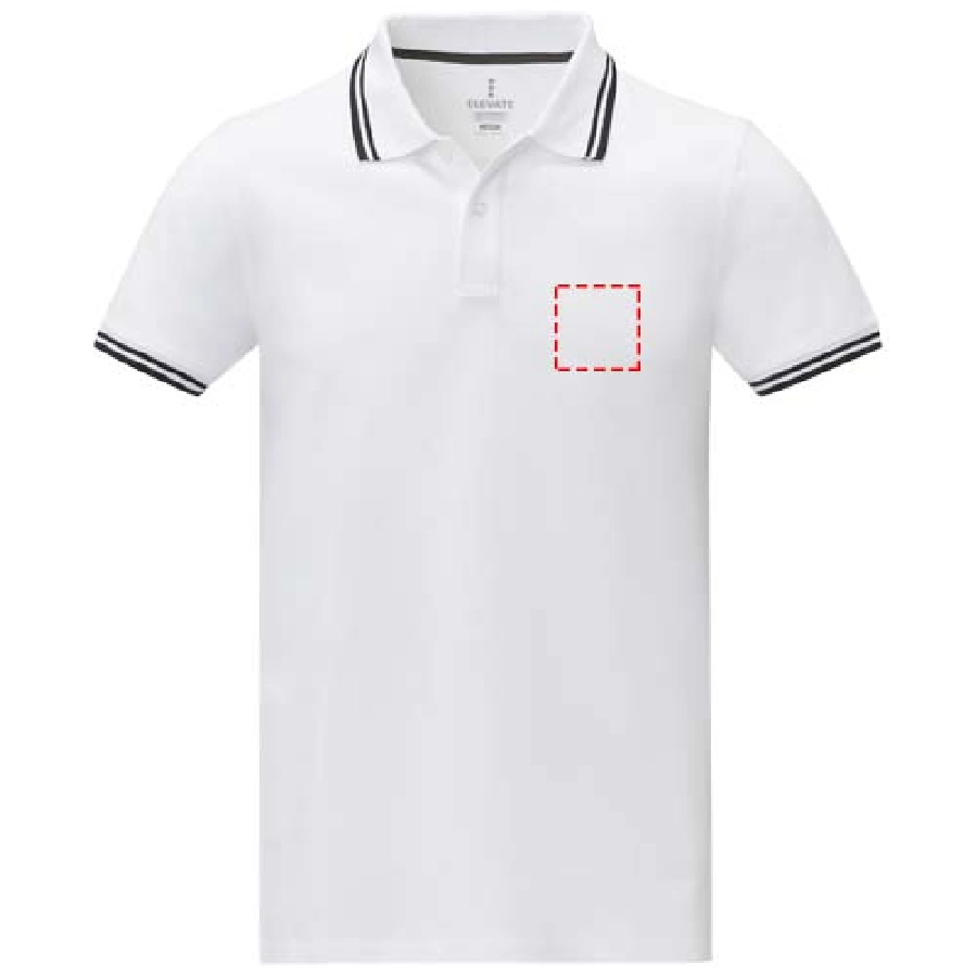 Męska koszulka polo Amarago z kontrastowymi paskami i krótkim rękawem PFC-38108013