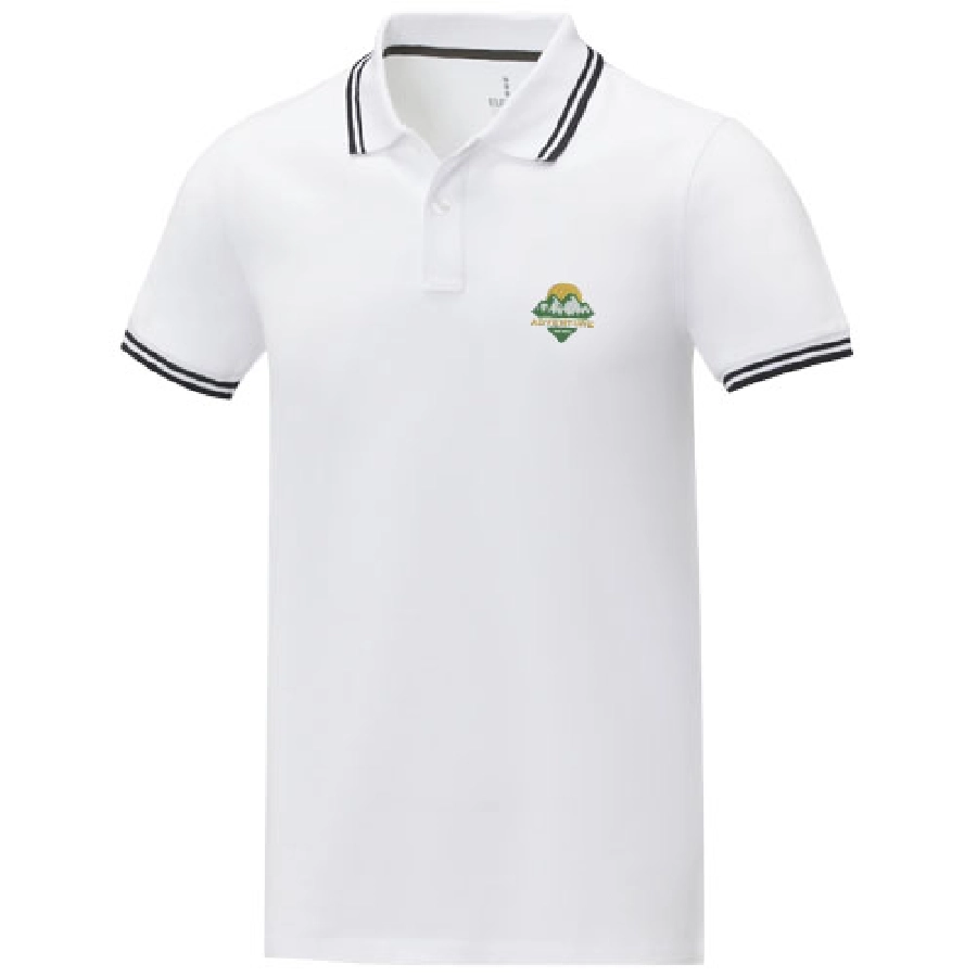 Męska koszulka polo Amarago z kontrastowymi paskami i krótkim rękawem PFC-38108016