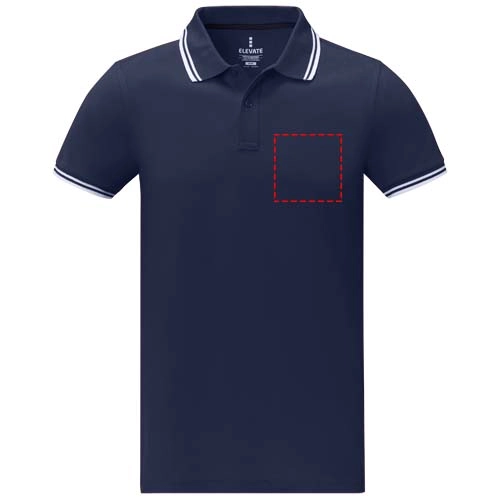 Męska koszulka polo Amarago z kontrastowymi paskami i krótkim rękawem PFC-38108550