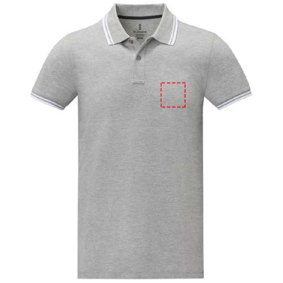 Męska koszulka polo Amarago z kontrastowymi paskami i krótkim rękawem PFC-38108802