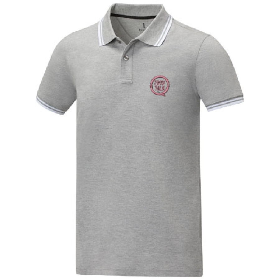 Męska koszulka polo Amarago z kontrastowymi paskami i krótkim rękawem PFC-38108801