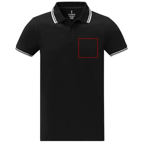 Męska koszulka polo Amarago z kontrastowymi paskami i krótkim rękawem PFC-38108903