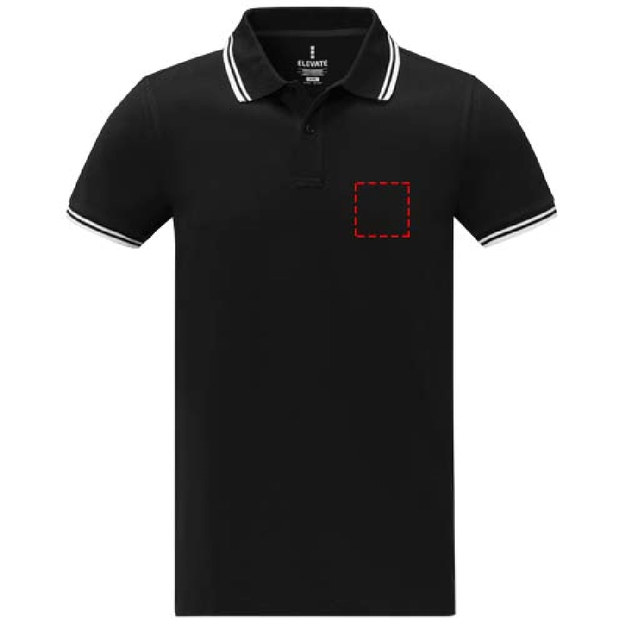 Męska koszulka polo Amarago z kontrastowymi paskami i krótkim rękawem PFC-38108904