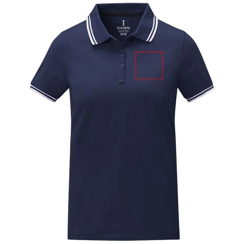 Damska koszulka polo Amarago z kontrastowymi paskami i krótkim rękawem PFC-38109550