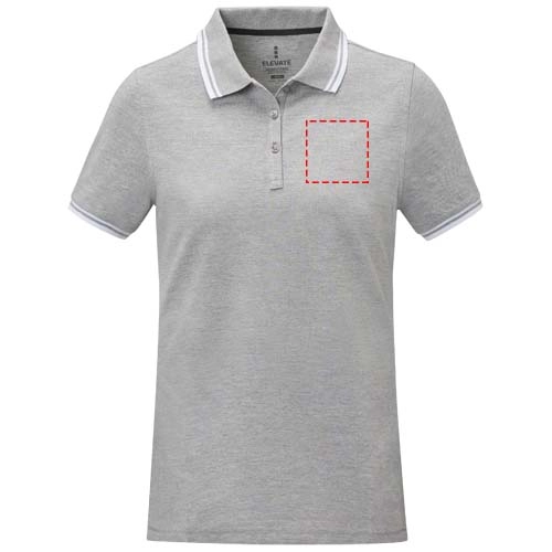 Damska koszulka polo Amarago z kontrastowymi paskami i krótkim rękawem PFC-38109800