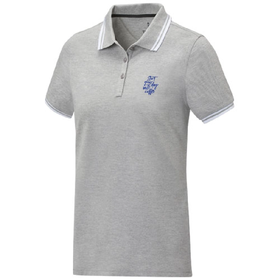 Damska koszulka polo Amarago z kontrastowymi paskami i krótkim rękawem PFC-38109801