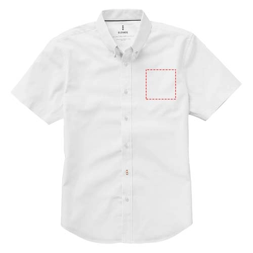 Męska koszula z krótkim rękawem Manitoba PFC-38160010 biały