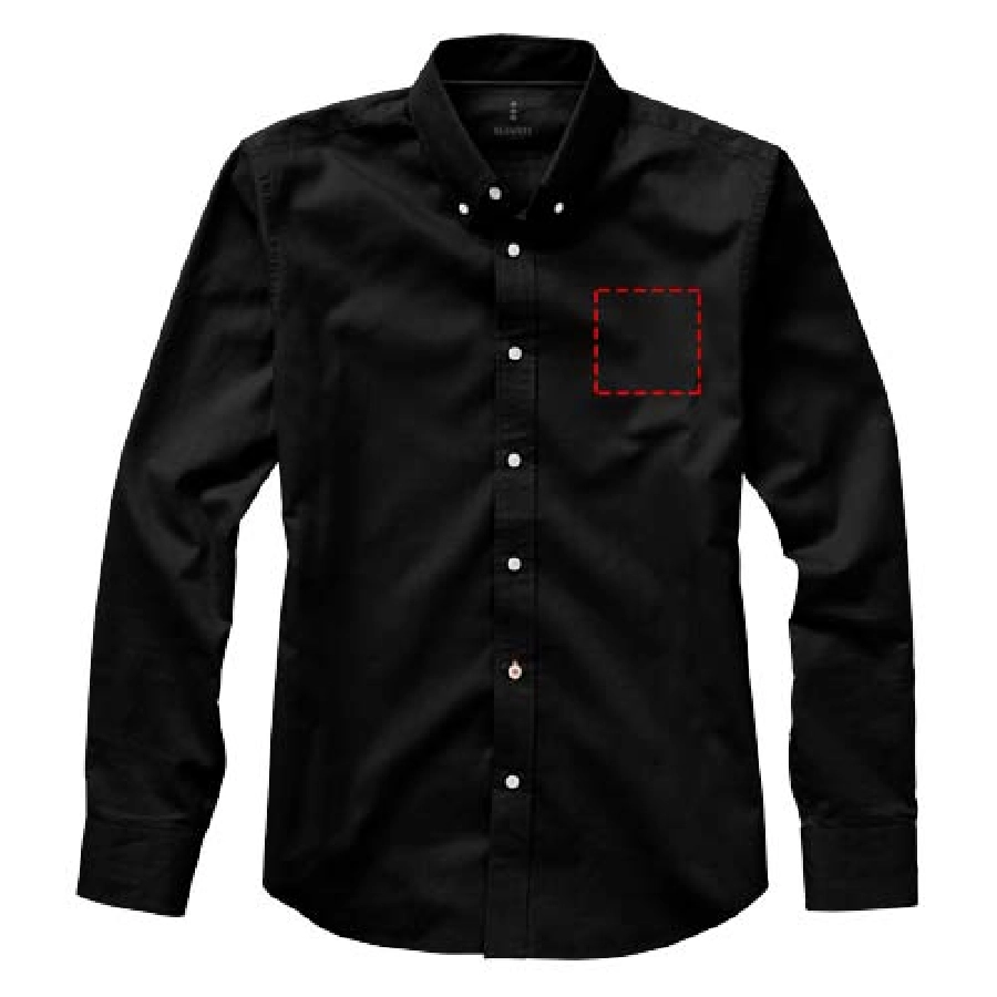 Męska koszula Vaillant z tkaniny Oxford z długim rękawem PFC-38162994 czarny