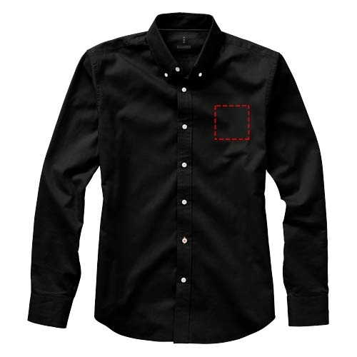Męska koszula Vaillant z tkaniny Oxford z długim rękawem PFC-38162994 czarny